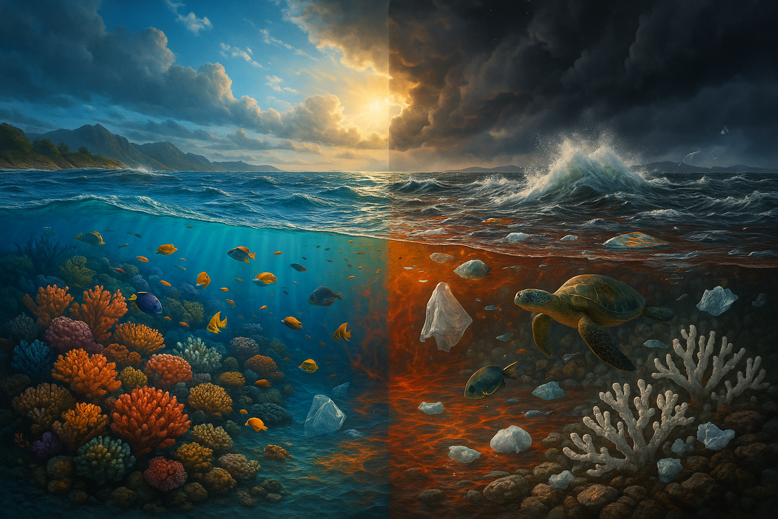 Drowning in Change: The Ocean's Battle Against Climate Disruption