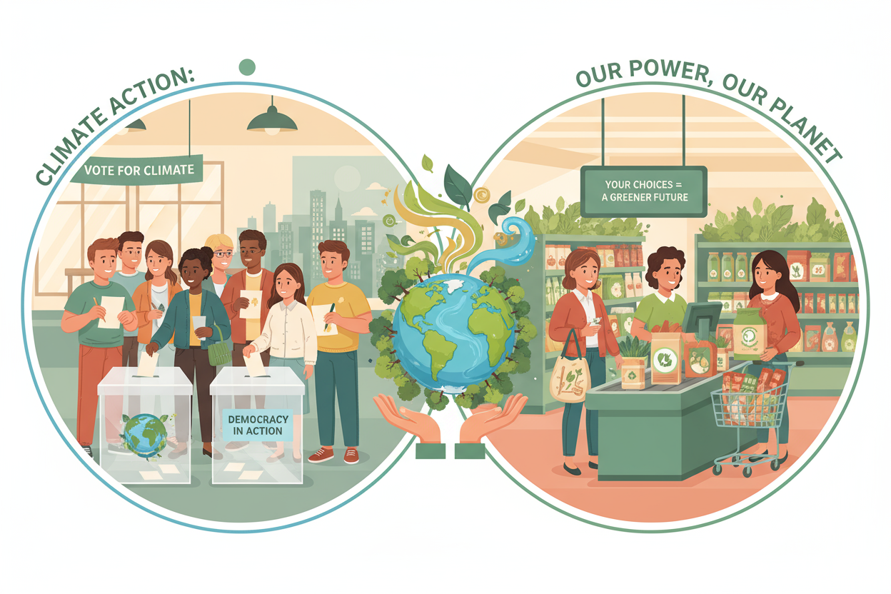 From the Polls to the Checkout Line: How Everyday Choices Shape Our Climate Future