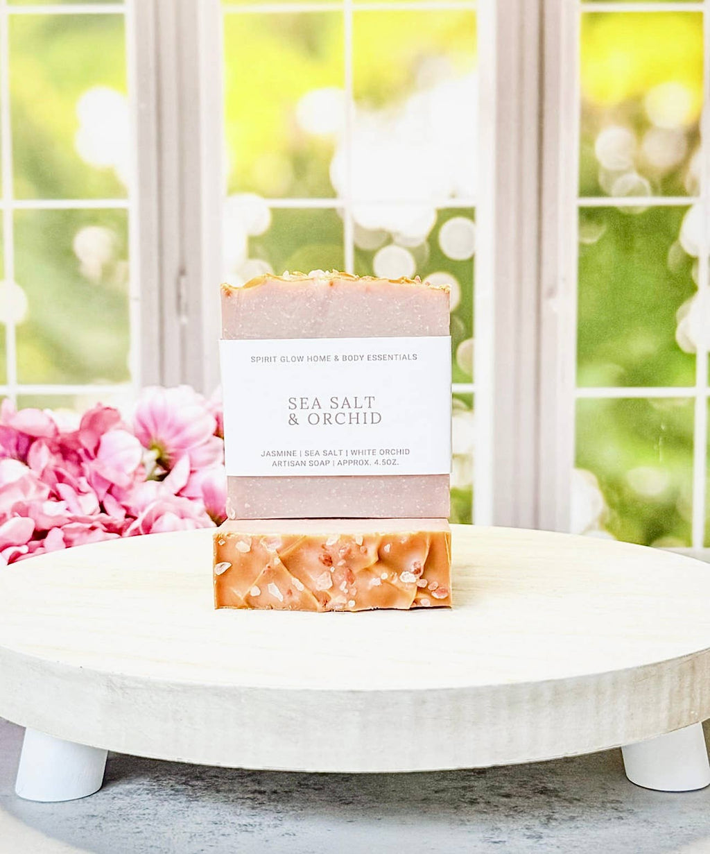 Sea Salt & Orchid Soap | Handcrafted Floral Artisan Bar