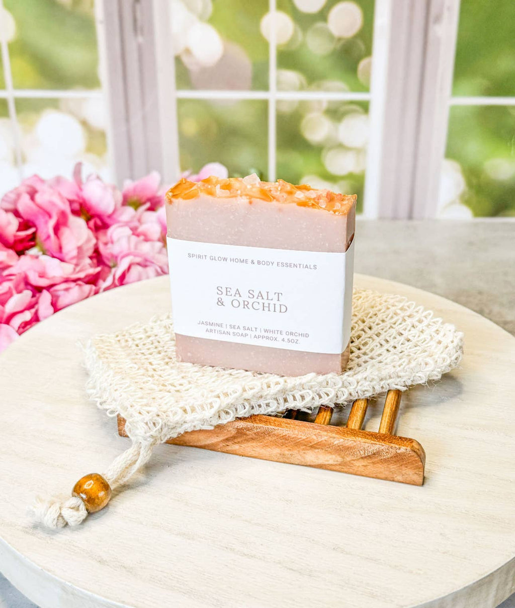 Sea Salt & Orchid Soap | Handcrafted Floral Artisan Bar