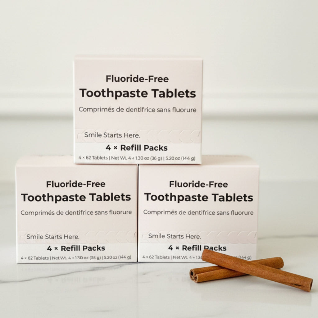 Fluoride-Free Cinnamon Toothpaste Tablets – 4-Month Supply | 5% nHAp