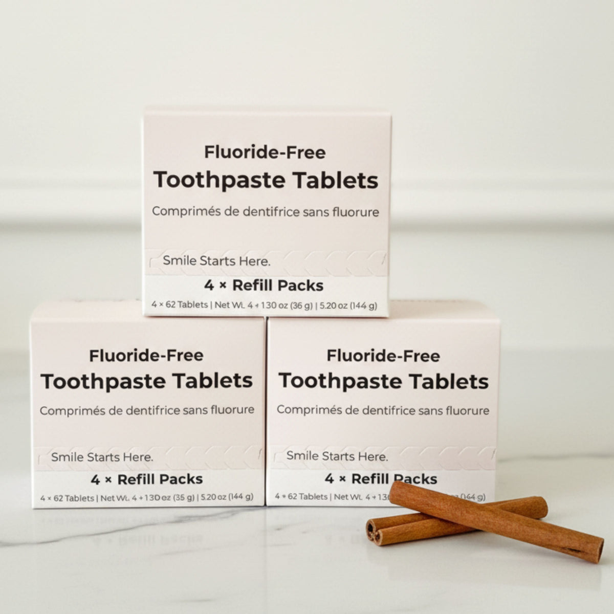 Fluoride-Free Cinnamon Toothpaste Tablets – 4-Month Supply | 5% nHAp