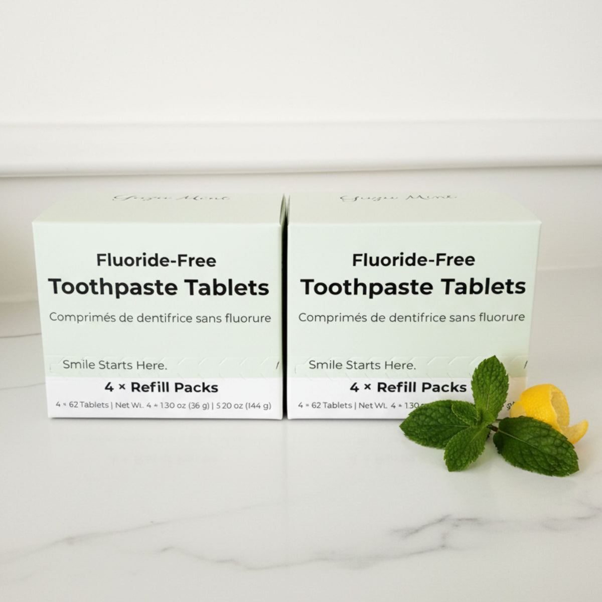 Fluoride-Free Yuzu Mint Toothpaste Tablets – 4-Month Supply | 5% nHAp