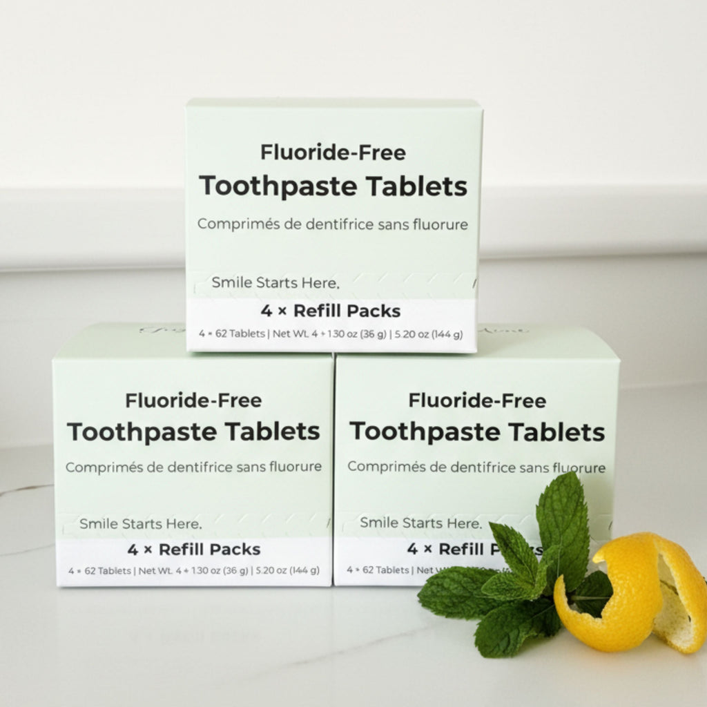 Fluoride-Free Yuzu Mint Toothpaste Tablets – 4-Month Supply | 5% nHAp