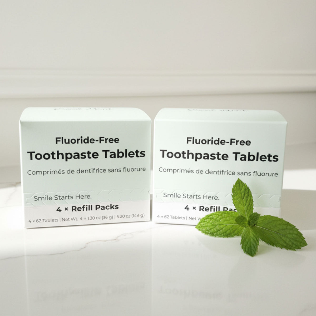 Fluoride-Free Cool Mint Toothpaste Tablets – 4-Month Supply | 5% nHAp