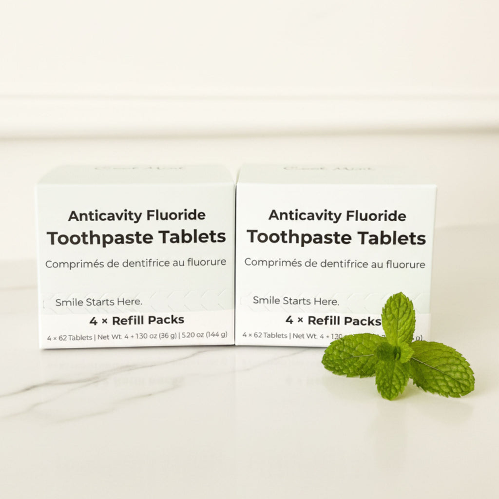 Fluoride Cool Mint Toothpaste Tablets – 4-Month Supply | 5% nHAp