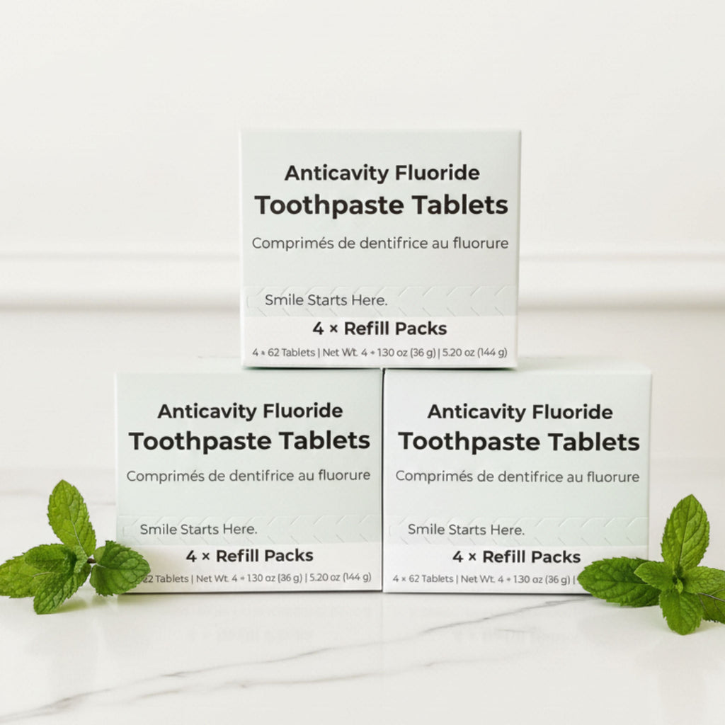 Fluoride Cool Mint Toothpaste Tablets – 4-Month Supply | 5% nHAp