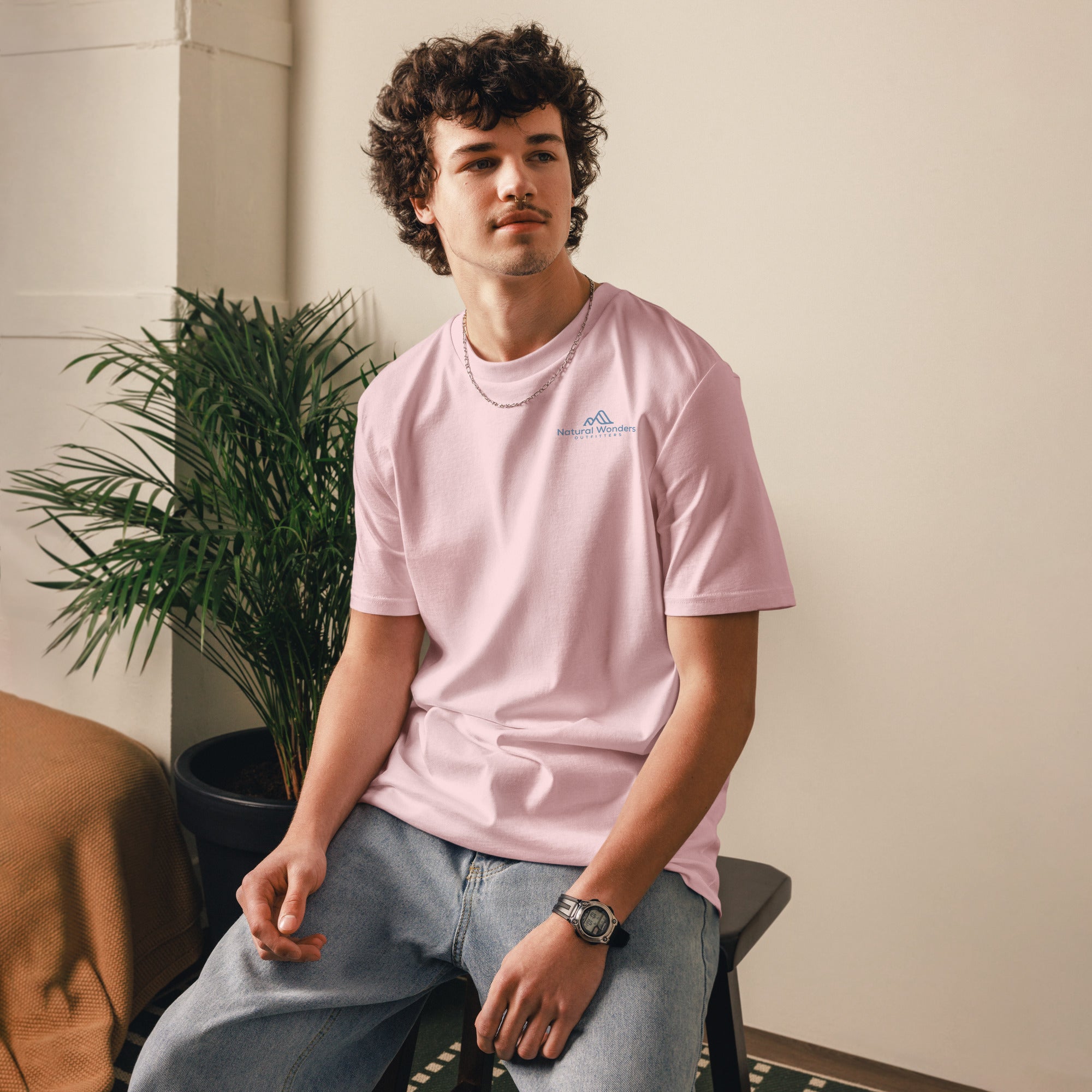 The Wave Tee | Organic Cotton Eco Unisex Blue Logo