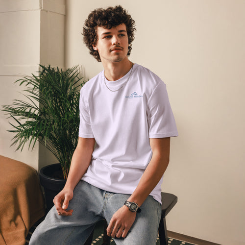 The Wave Tee | Organic Cotton Eco Unisex Blue Logo