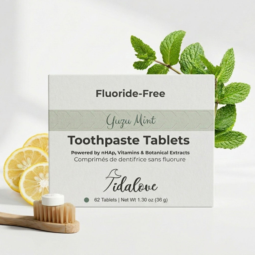Fluoride-Free Yuzu Mint Toothpaste Tablets – 1-Month Supply | 5% nHAp